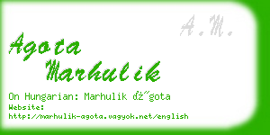 agota marhulik business card